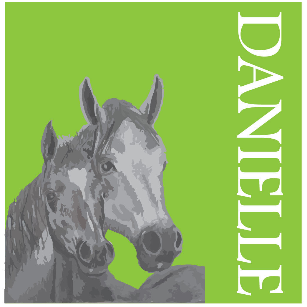 Personalised Mare and Foal Equestrian Stickers - Pack of 10.
