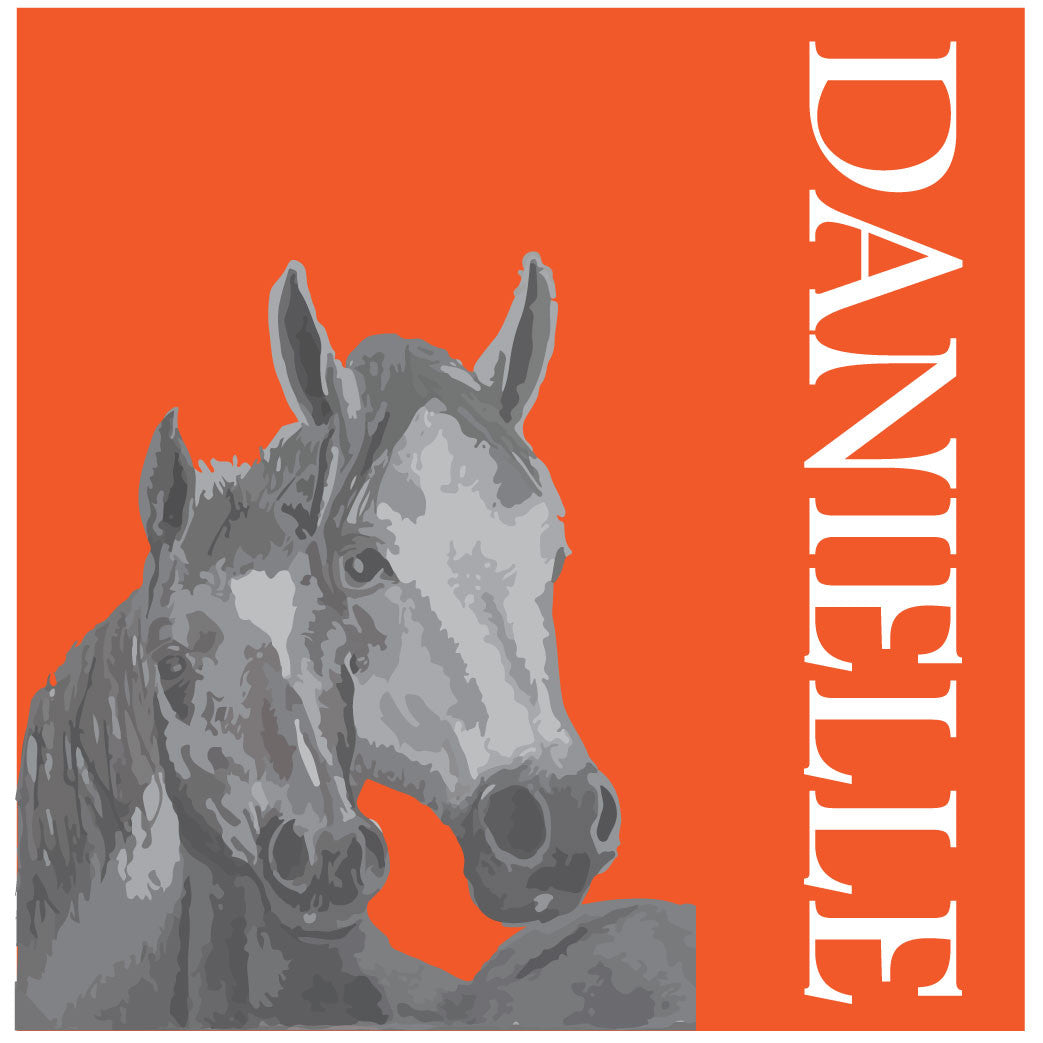 Personalised Mare and Foal Equestrian Stickers - Pack of 10.