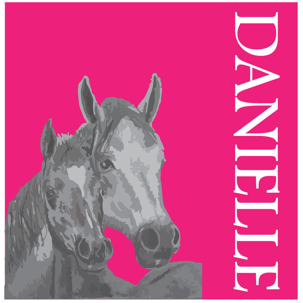 Personalised Mare and Foal Equestrian Stickers - Pack of 10.
