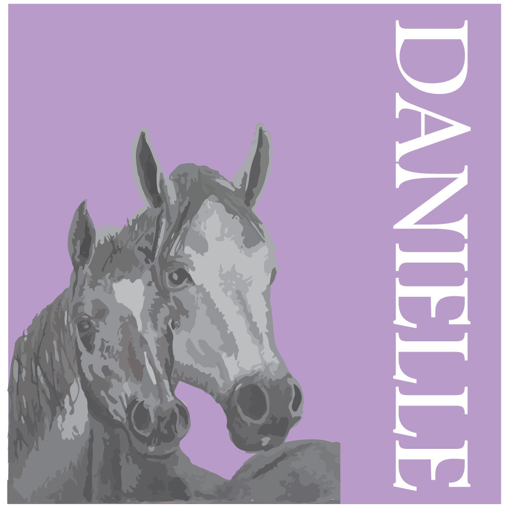 Personalised Mare and Foal Equestrian Stickers - Pack of 10.