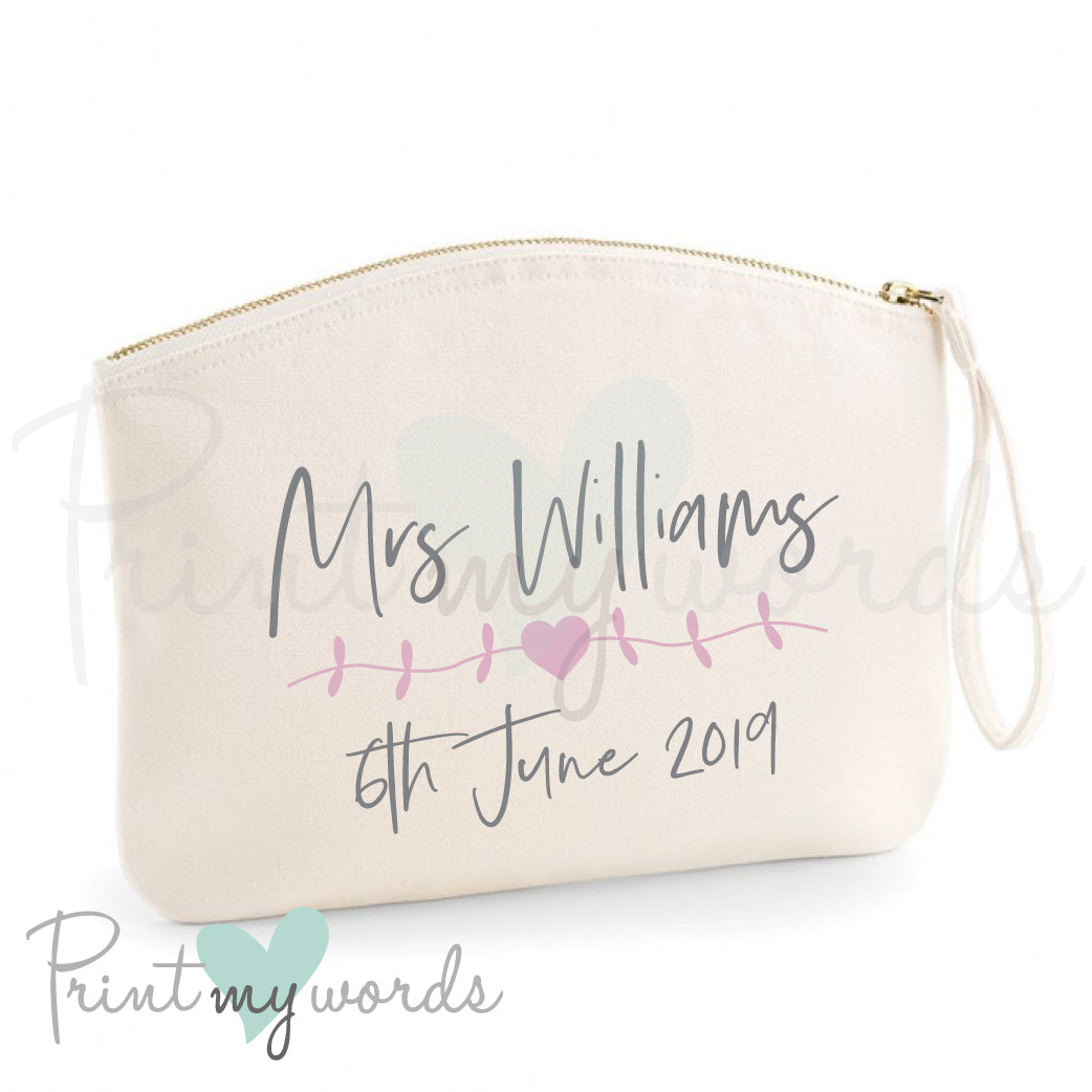 Personalised Mrs Make Up Bag