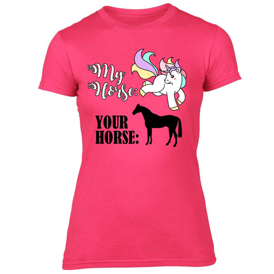 My Horse V Your Horse Funny Equestrian T-shirt