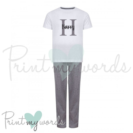 Children's Personalised Pyjamas - Letter Design