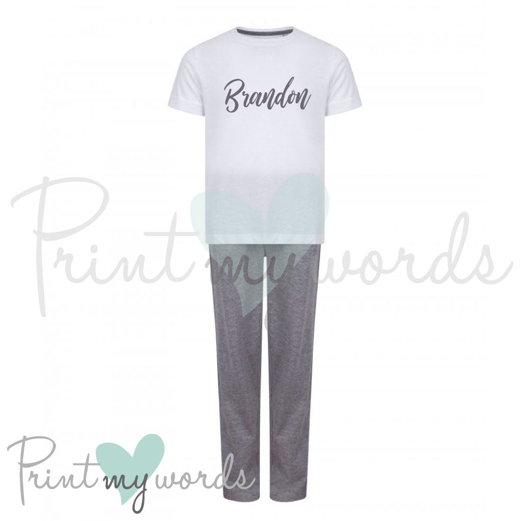 Children's Personalised Pyjamas - Scroll Design