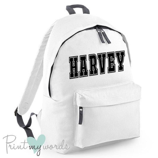 Children's Personalised Name School Rucksack Backpack