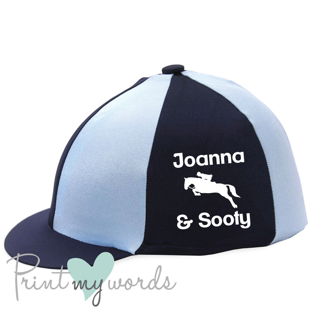 Personalised Jumping Lycra Hat Cover Silk