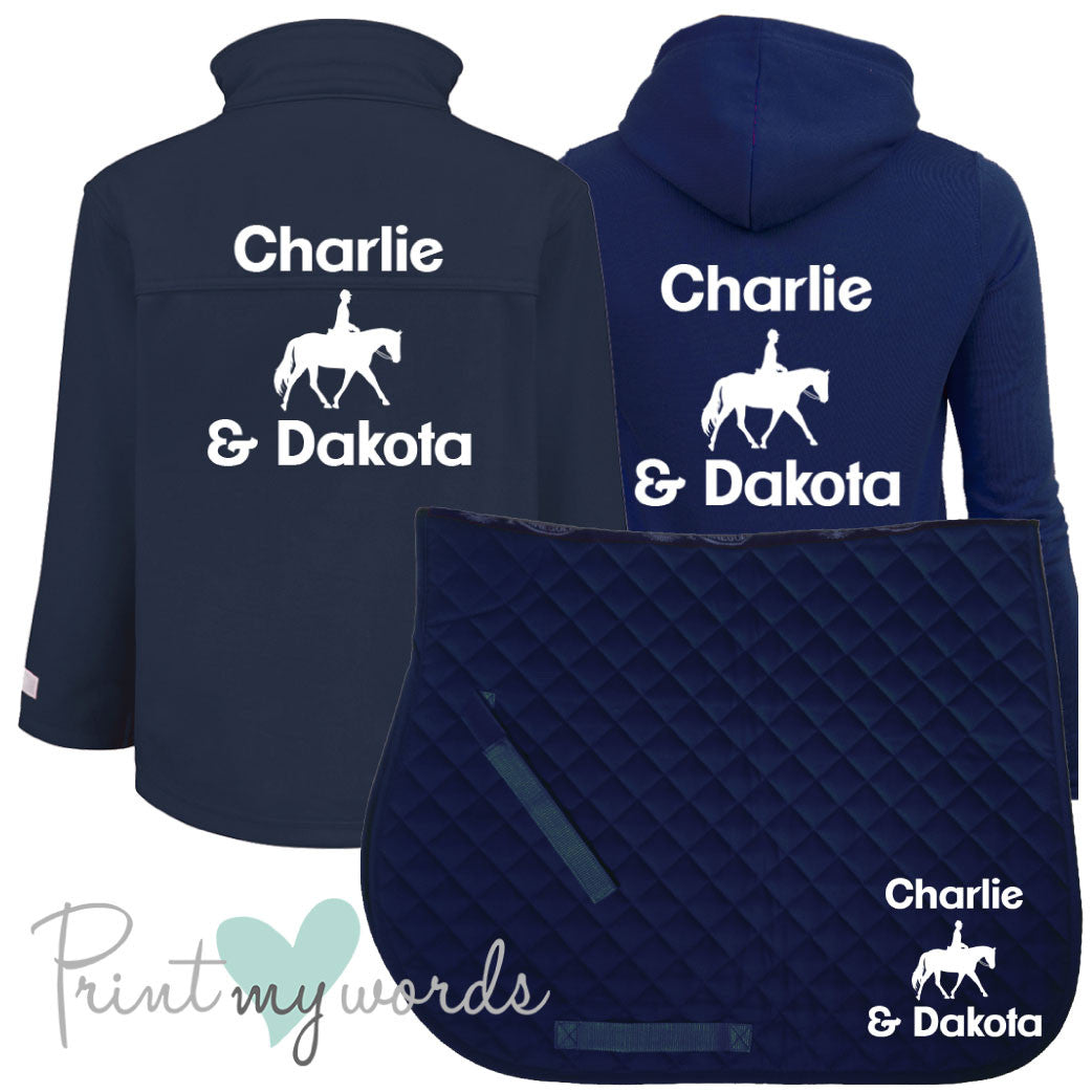 'Ginny' Children's Personalised Matching Equestrian Set - Dressage Design