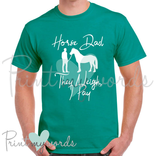 Men's Funny They Neigh, I Pay Equestrian T-Shirt Polo Shirt