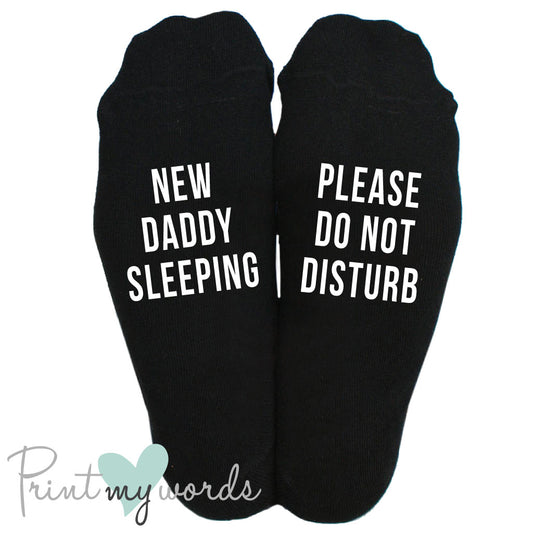 Men's Funny Socks - New Daddy Sleeping