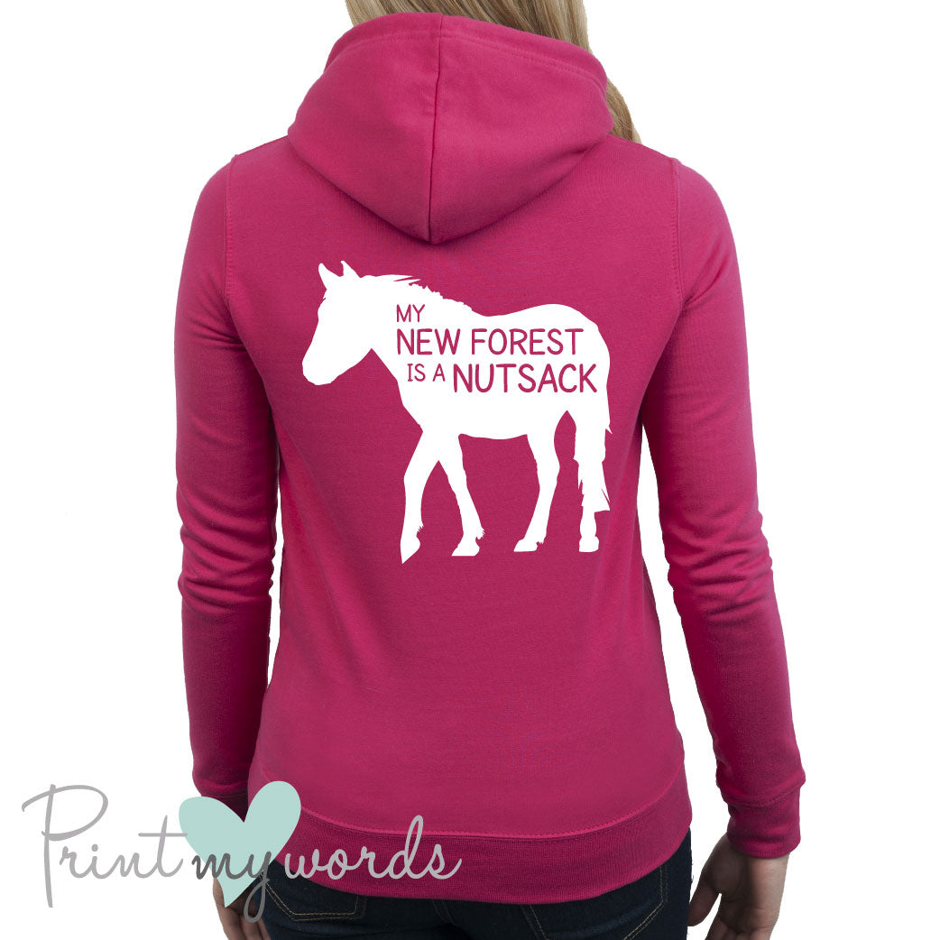 My New Forest Is A Nutsack Funny Equestrian Hoodie