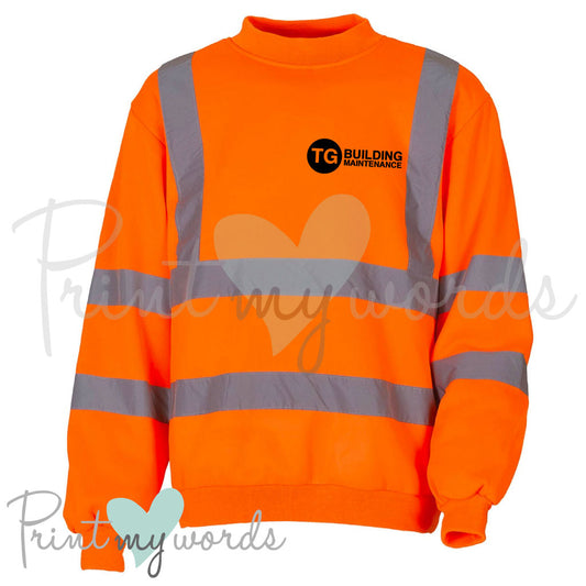 Personalised Hi Vis Workwear Sweatshirt