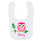 Personalised Pink Owl Bib