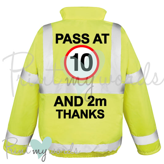 High Visibility Hi Vis Equestrian Reflective Waterproof Jacket Body Warmer PASS AT 10MPH AND 2M, THANKS