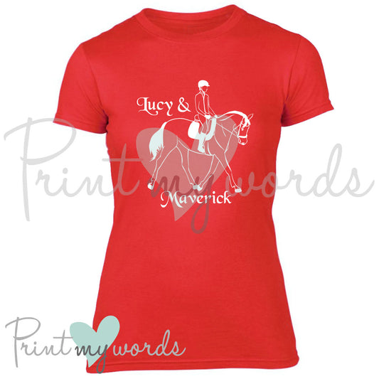 Personalised Horse & Rider Equestrian T-Shirt