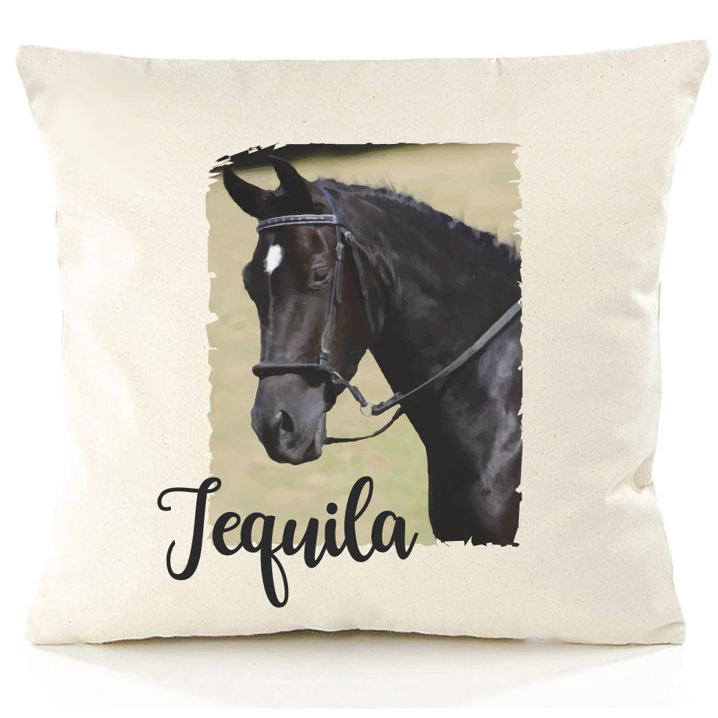 Personalised Horse Portrait Cushion Cover