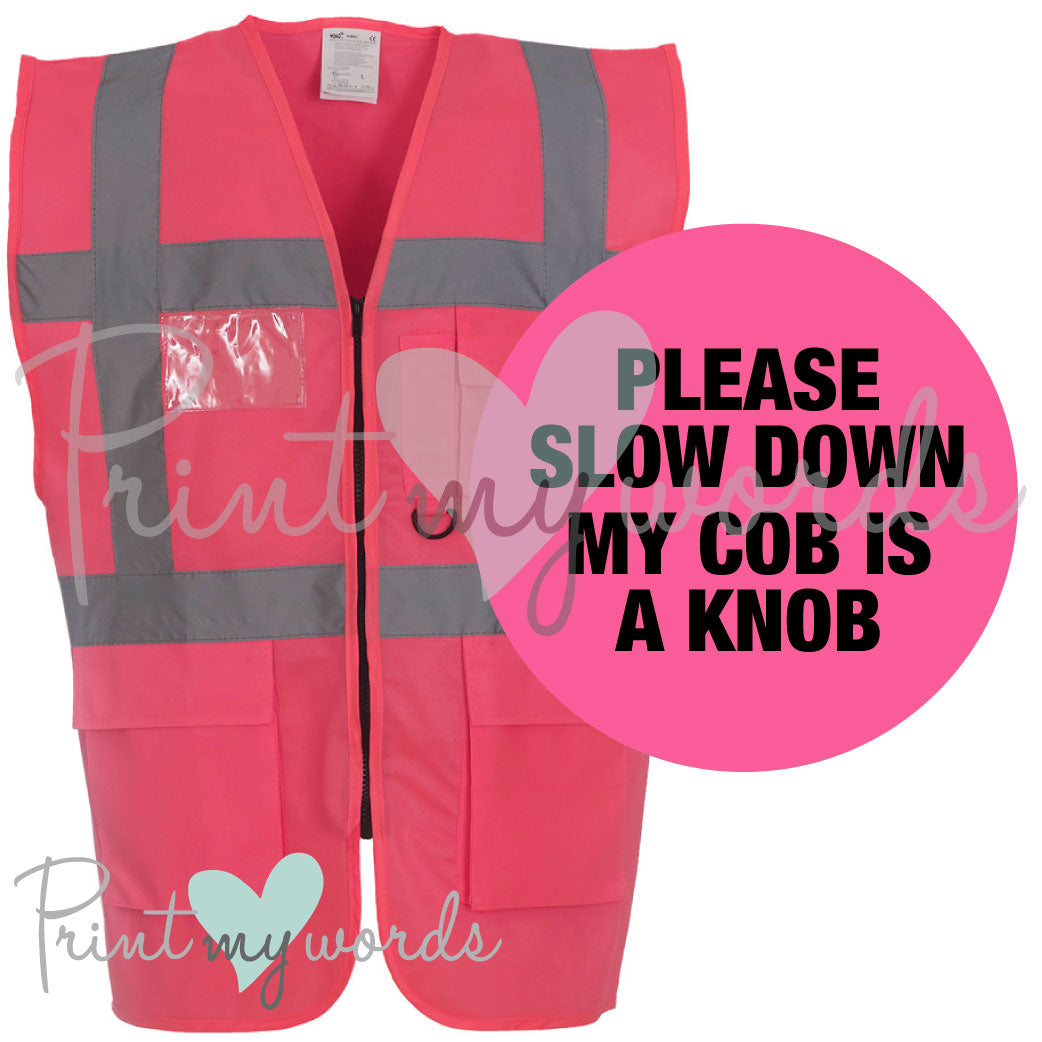 High Visibility Hi Vis Equestrian Reflective Vest Tabard Waistcoat COB IS A KNOB