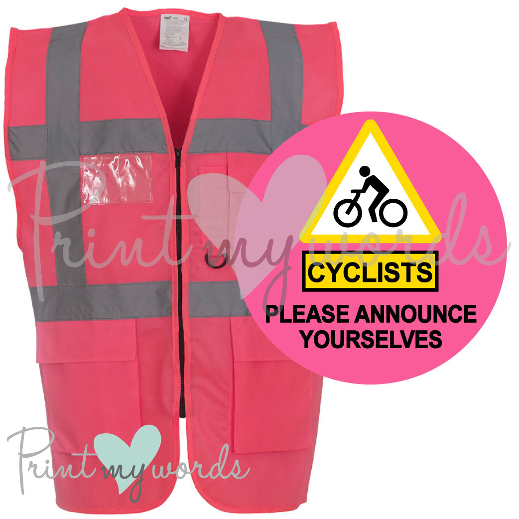 High Visibility Hi Vis Equestrian Reflective Vest Tabard Waistcoat CYCLISTS
