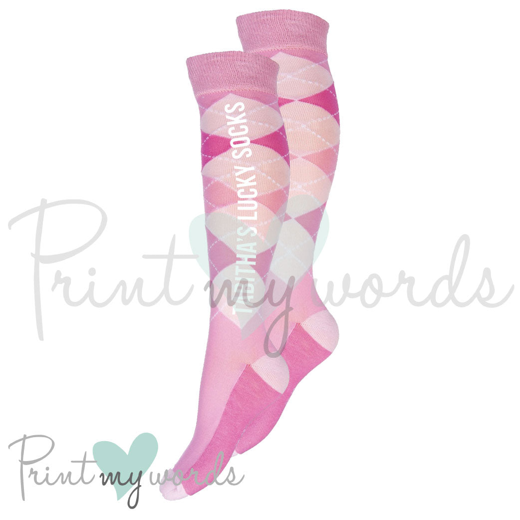 Personalised Horse Riding Equestrian Lucky Socks
