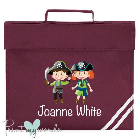 Children's Personalised Pirate School Book Bag