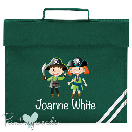 Children's Personalised Pirate School Book Bag