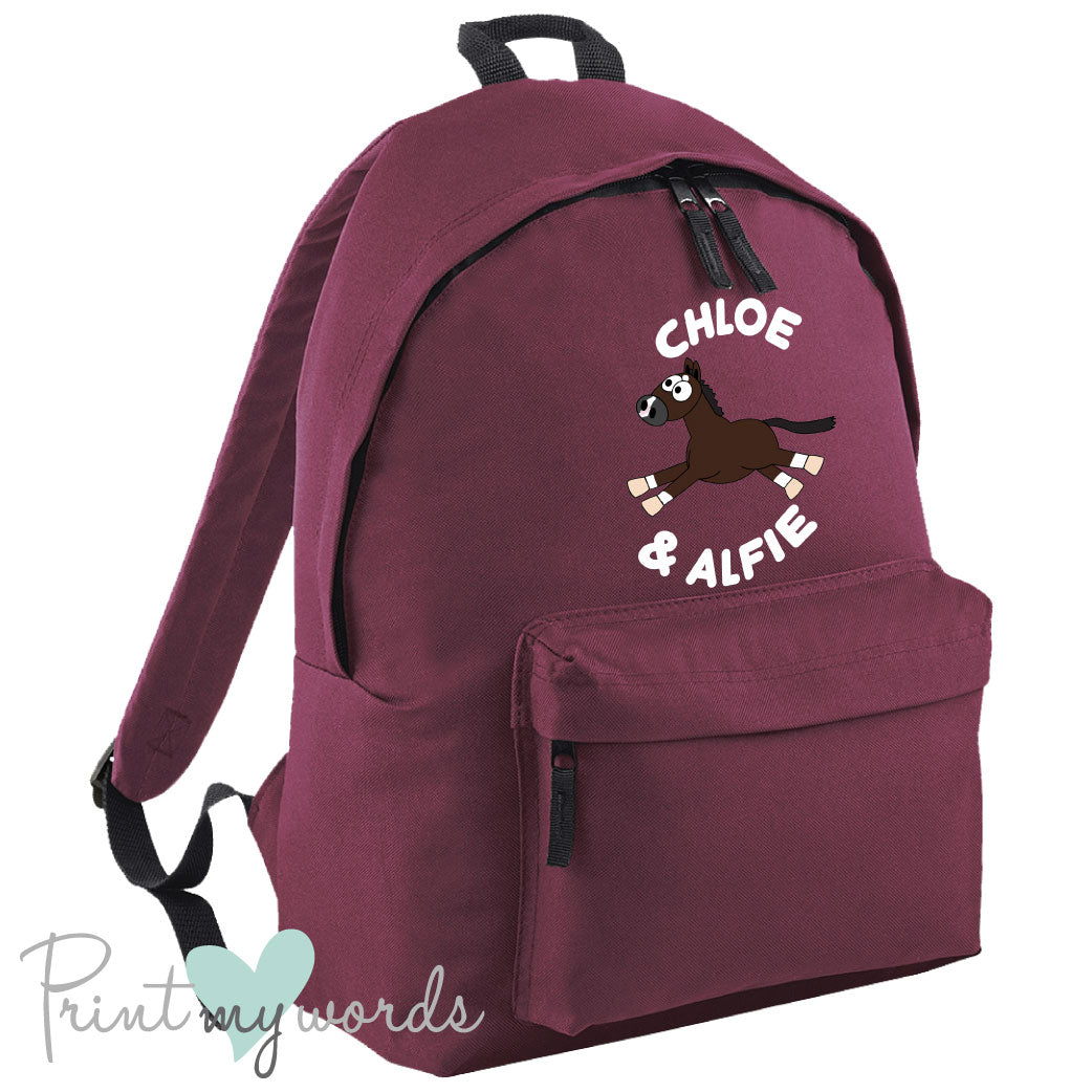 Plodders Children's Personalised Equestrian Rucksack Backpack