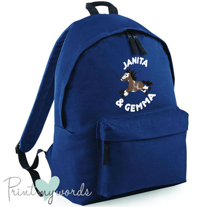 Plodders Children's Personalised Equestrian Rucksack Backpack