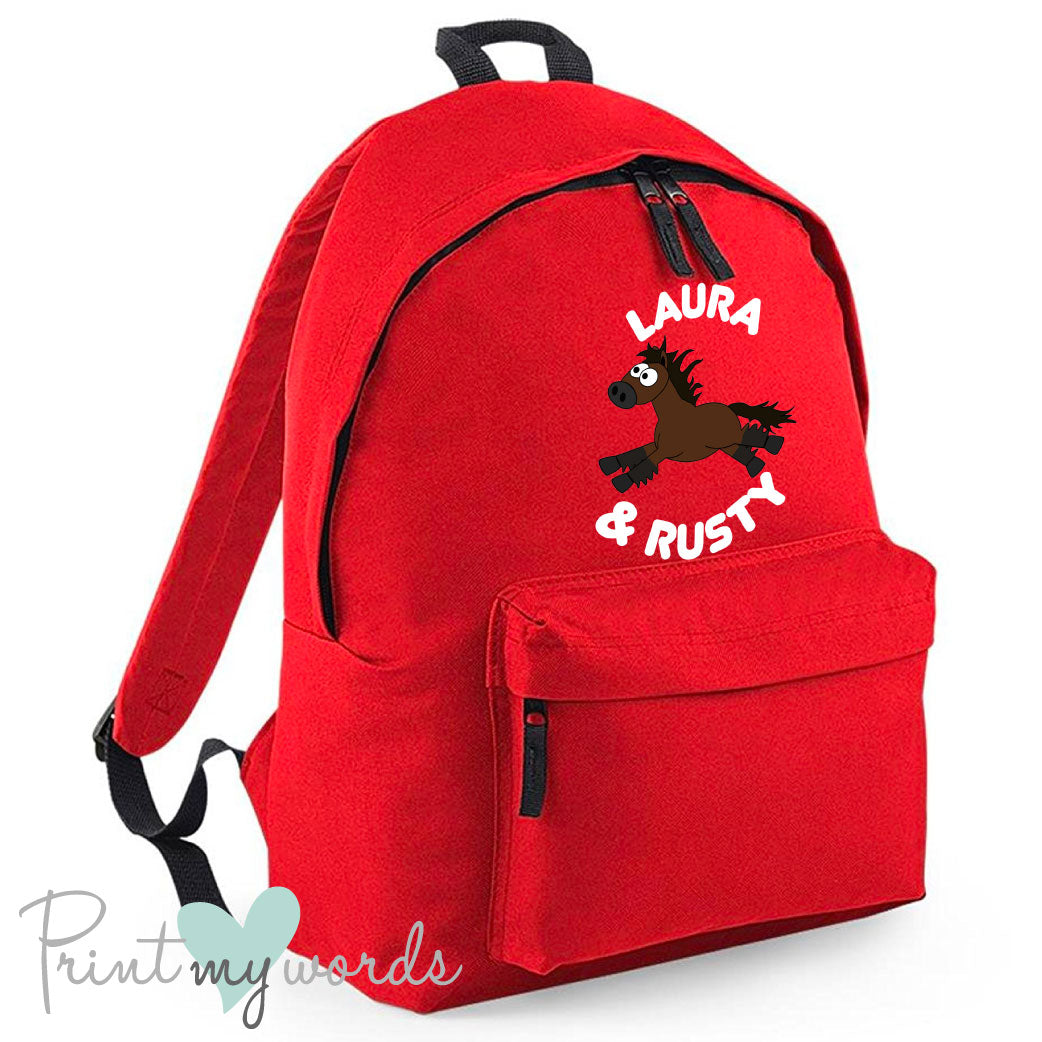 Plodders Children's Personalised Equestrian Rucksack Backpack