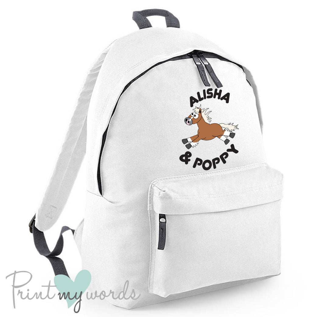 Plodders Children's Personalised Equestrian Rucksack Backpack