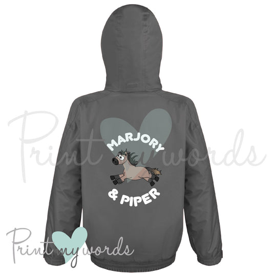 Personalised Waterproof Equestrian Jacket Coat Blouson - Plodders Design