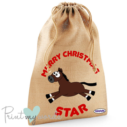 Personalised Plodders Christmas Sack made to resemble your horse, custom name