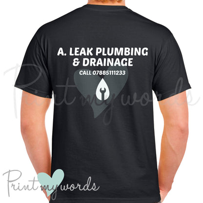Personalised Workwear T-Shirt - Plumber Template 1