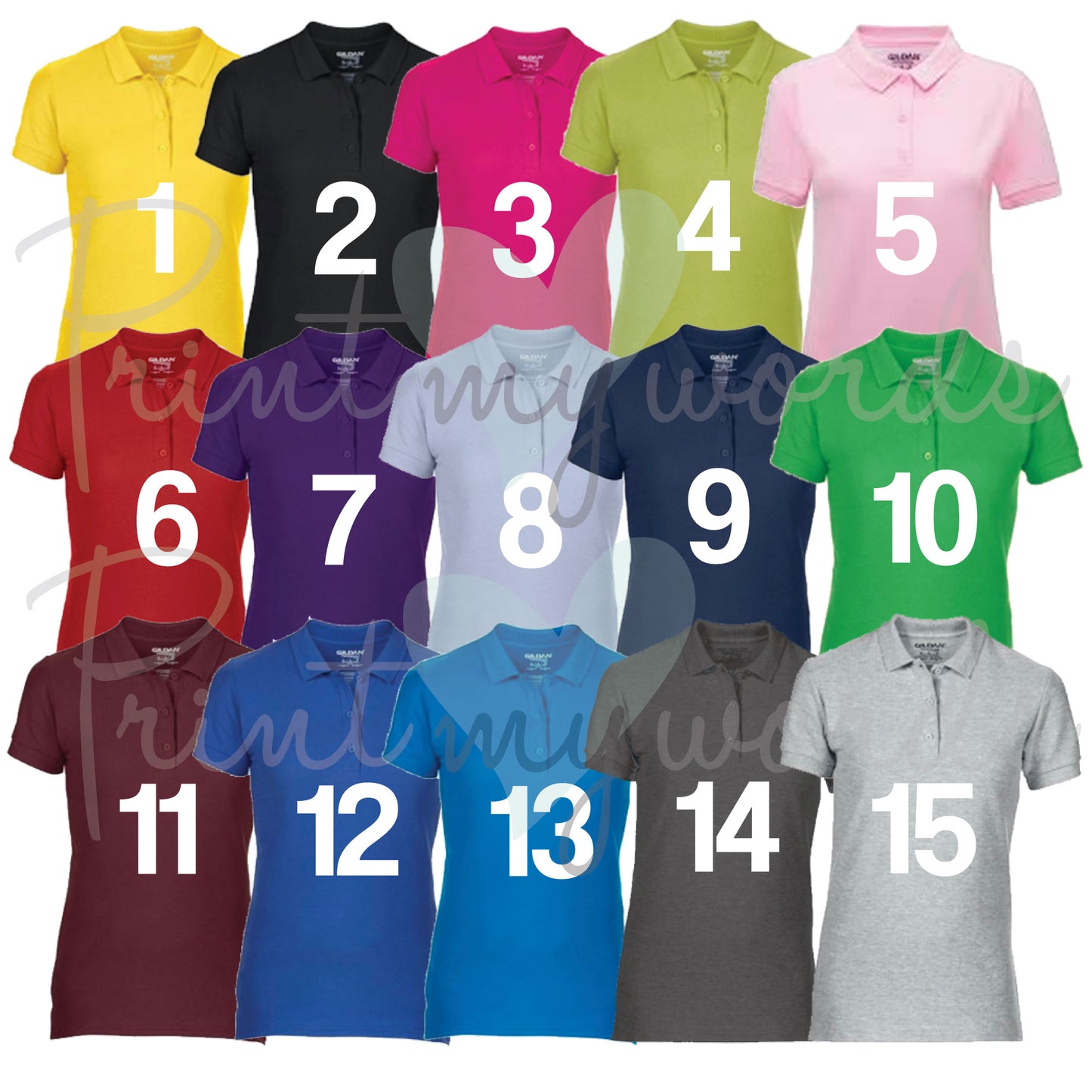 Ladies Personalised Dog Showing Polo Shirt - Show Name & Silhouette