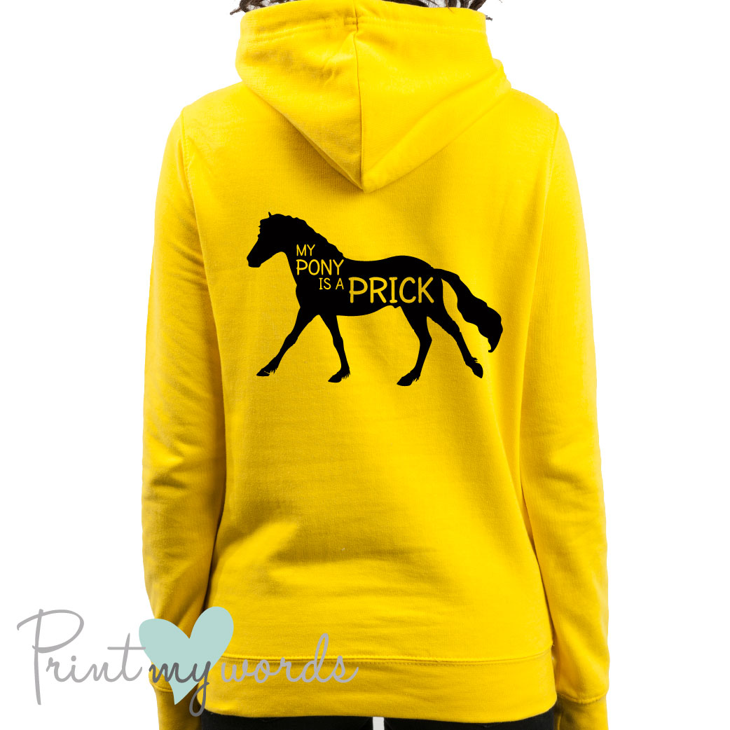 My Pony Is A Prick Funny Equestrian Hoodie