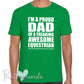 Men's Proud Equestrian Dad Funny T-Shirt Polo Shirt