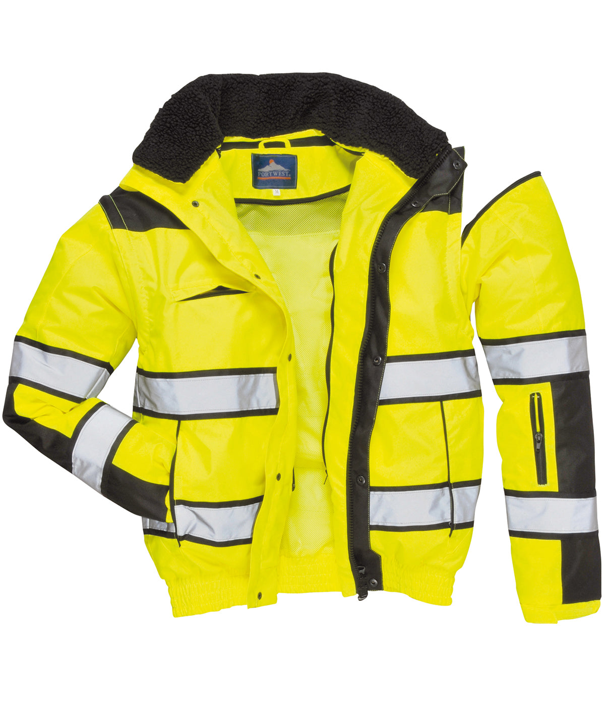 Official PW&S High Visibility Hi Vis Equestrian Reflective Bomber Jacket Coat Waistcoat CAMERA, 10mph, PLEASE PASS WIDE & SLOW