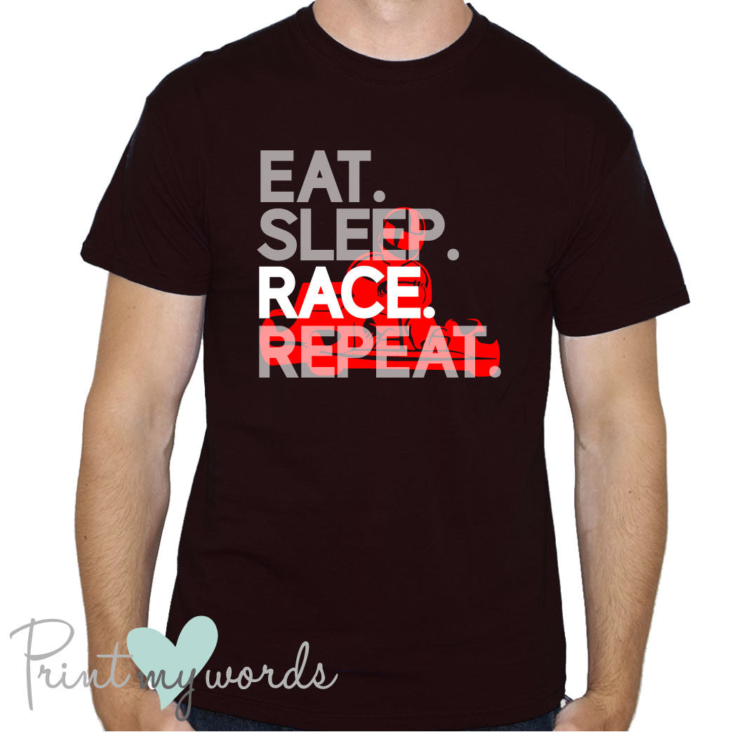 Funny Eat, Sleep, Race, Repeat Go Karting T-Shirt