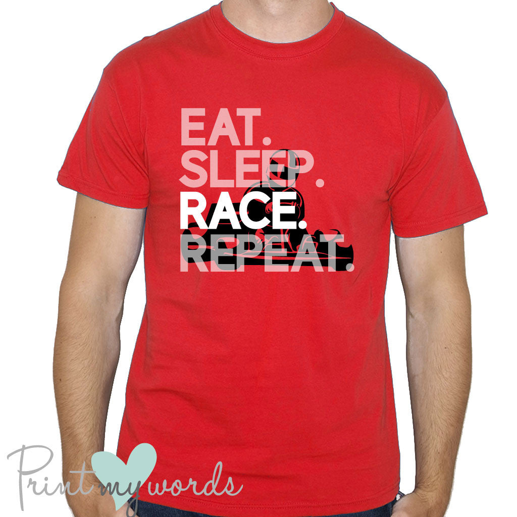Funny Eat, Sleep, Race, Repeat Go Karting T-Shirt