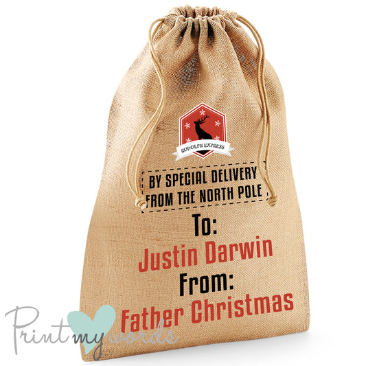 Personalised Christmas Sack - Rudolph Express