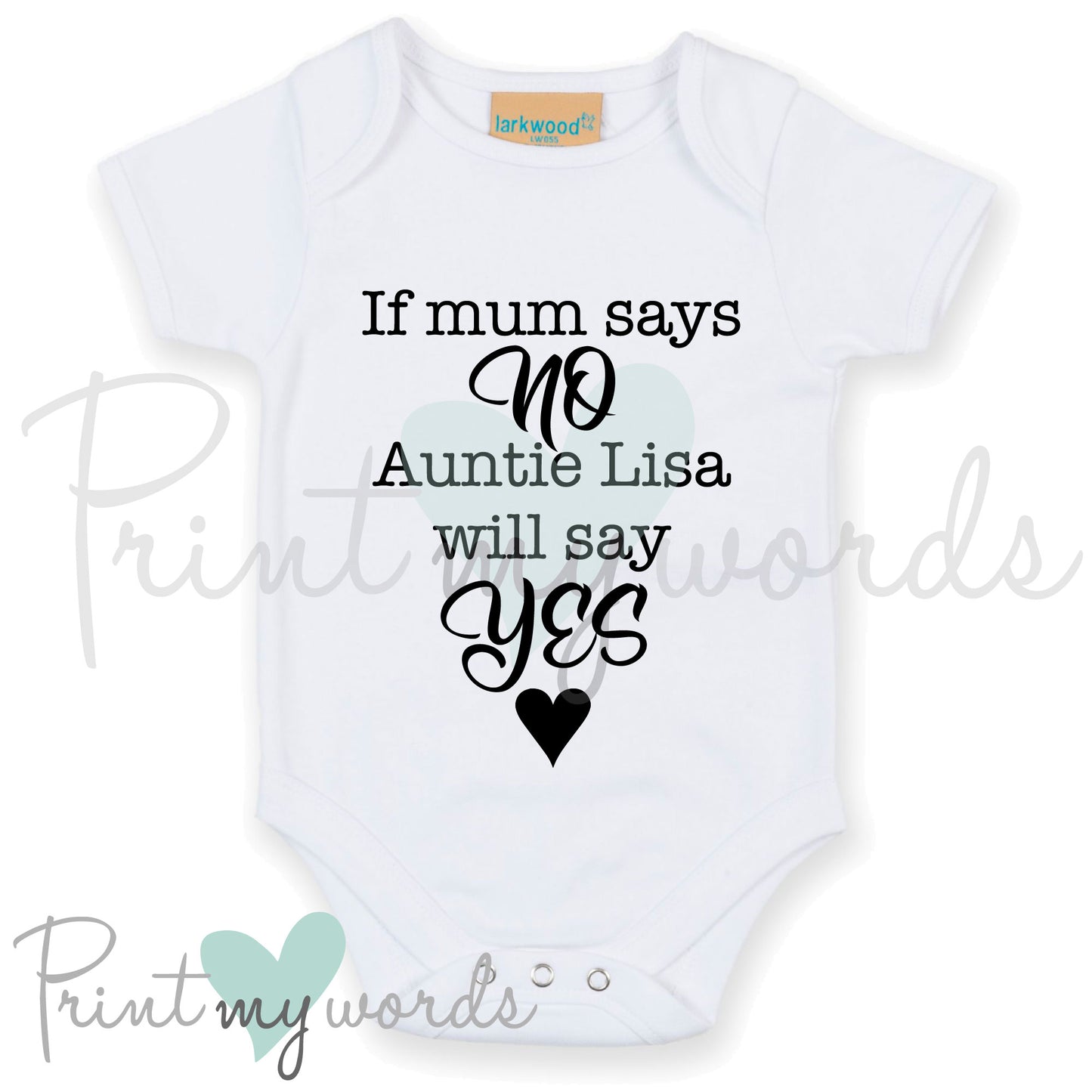 Personalised If Mum Says No Baby Vest Bodysuit Onesie