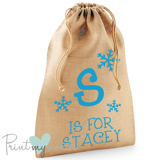 Personalised Christmas Sack - Snowflakes