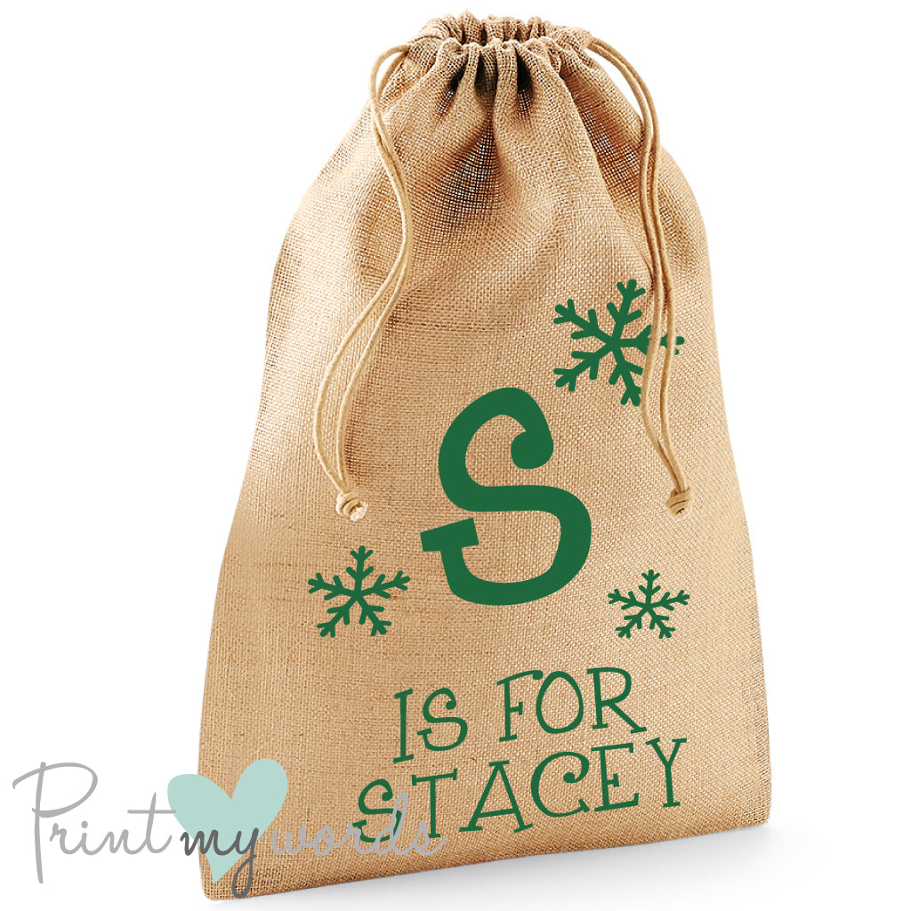 Personalised Christmas Sack - Snowflakes