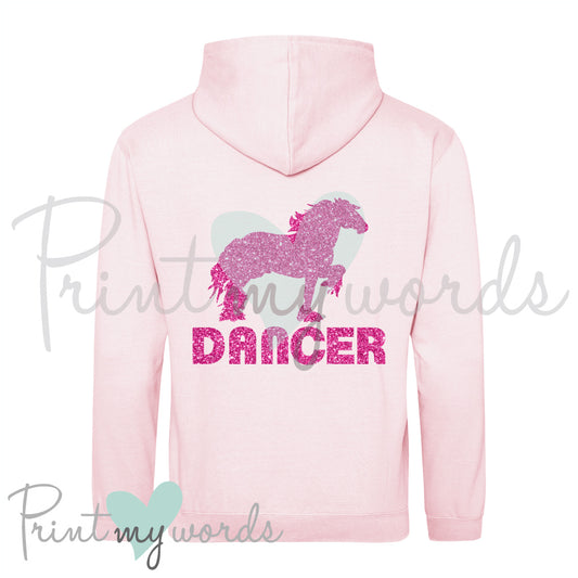 Personalised Glitter Equestrian Hoodie - Stepping Cob Design