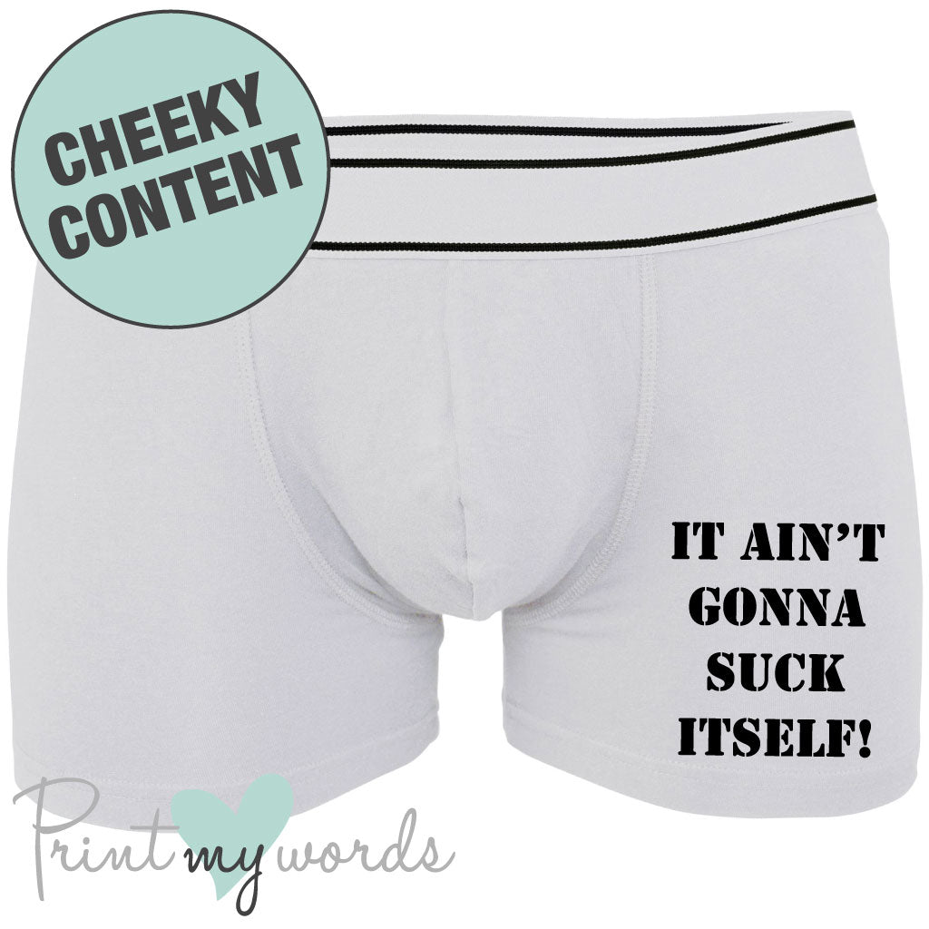 Men s Funny Suck Itself Boxer Shorts Print My Words