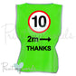 High Visibility Hi Vis Equestrian Reflective Vest Tabard Waistcoat 10MPH, 2M, THANKS hi-viz