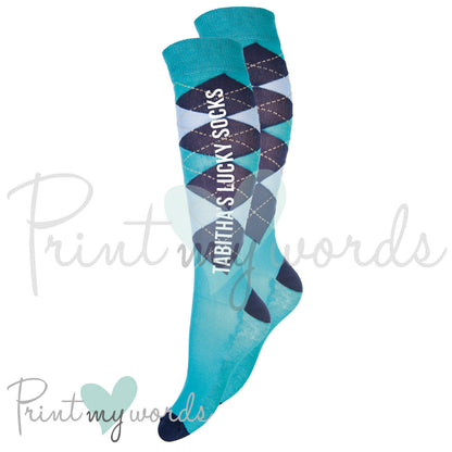 Personalised Horse Riding Equestrian Lucky Socks