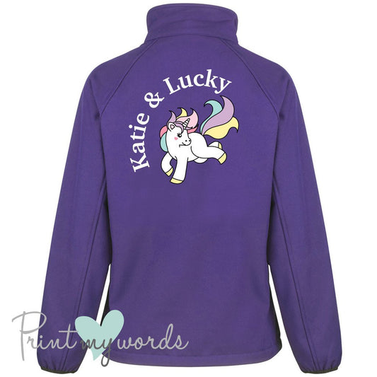 Personalised Unicorn Soft Shell Gilet Body Warmer Jacket