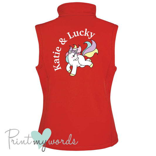 Personalised Unicorn Soft Shell Gilet Body Warmer Jacket