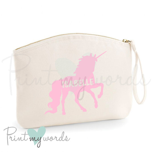 Personalised Unicorn Silhouette Make Up Bag