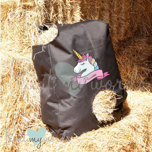 Personalised Hay Bag - Unicorn Head