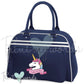 Personalised Equestrian Retro Bowling Bag - Unicorn Head Design